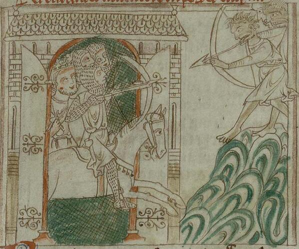 Cambridge MS O.9.34 Romance of Alexander.  1250y englanti 3